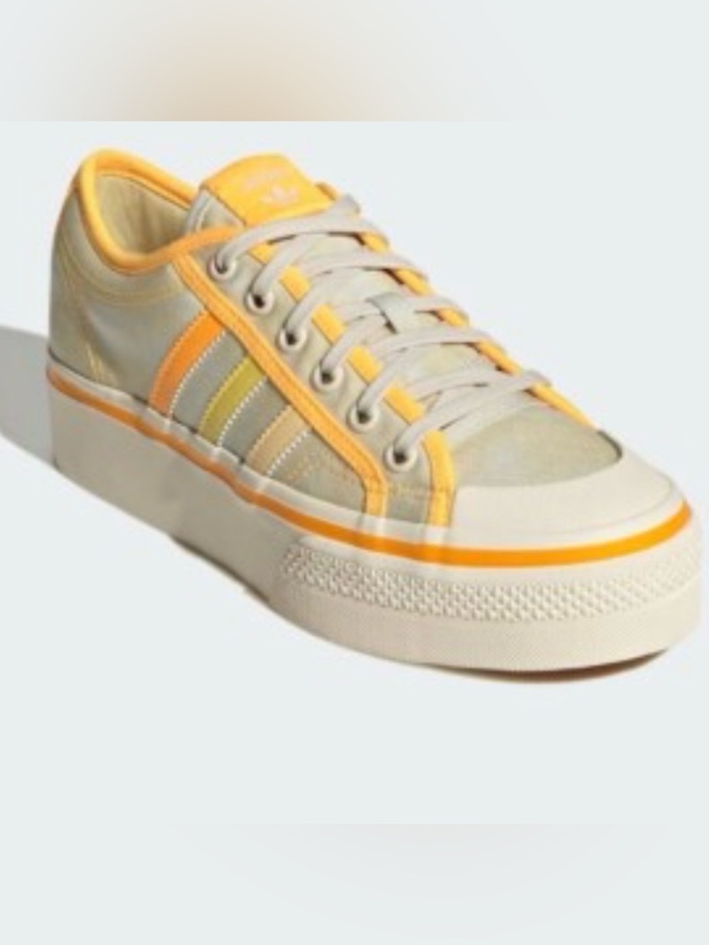 Adidas Nizza Platform Women's Shoe Yellow Orange - NWT